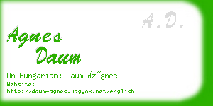 agnes daum business card